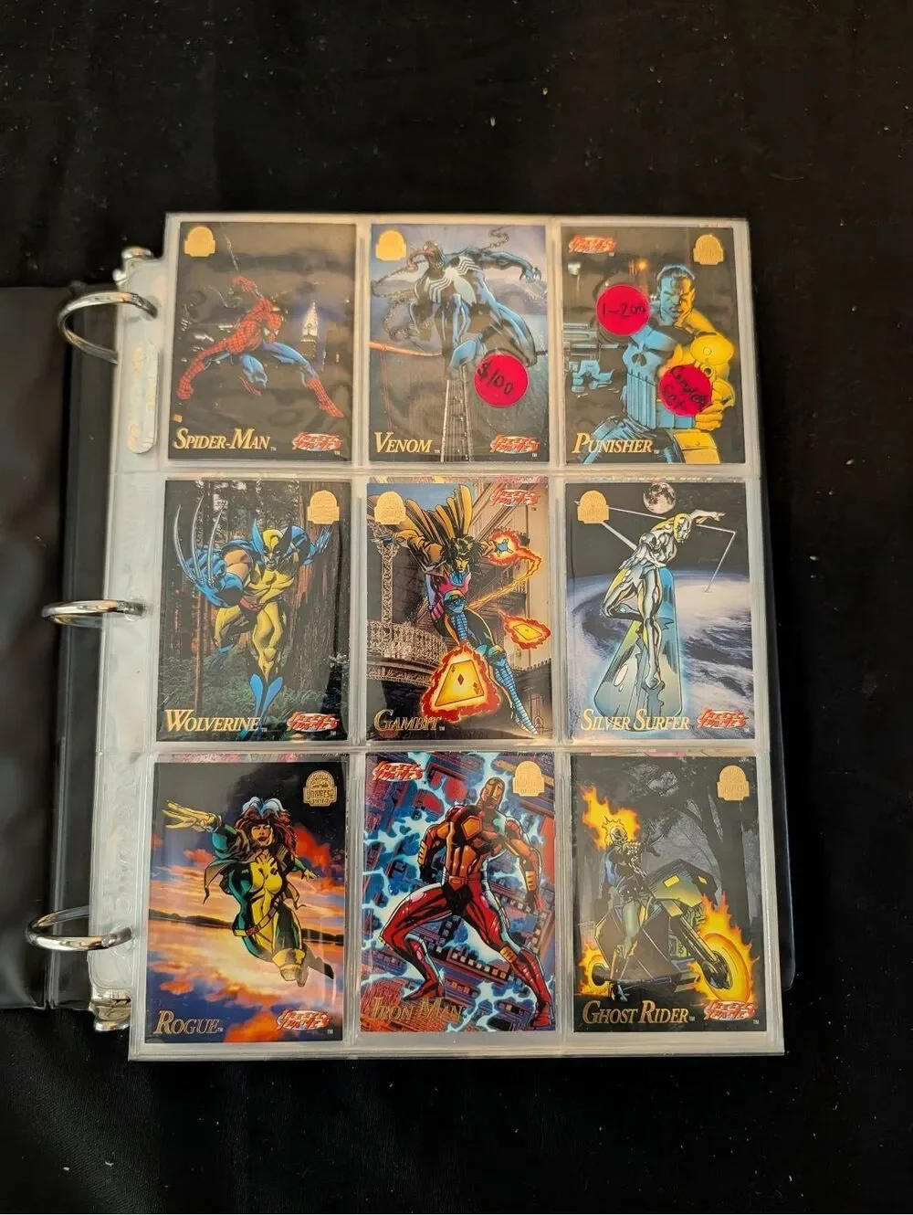 Marvel 1992 Fleer Ultra Trading Card Collection in Binder - Full Series